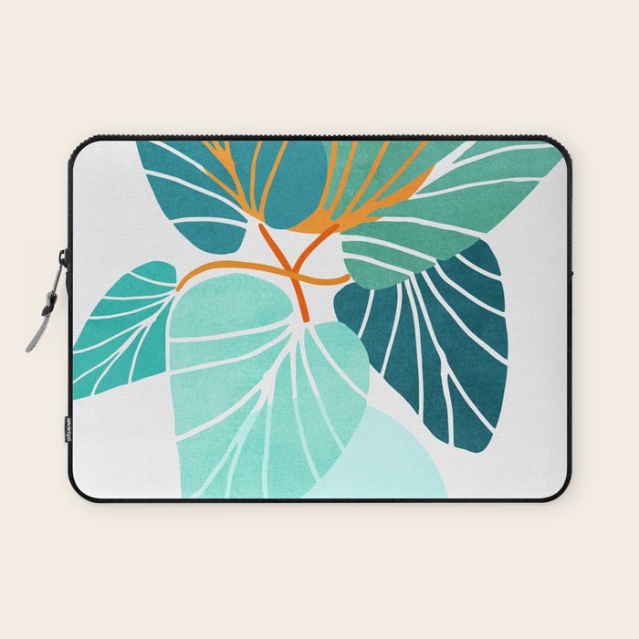 Tropical Symmetry Retro Botanic Laptop Sleeve Gallery Image 1