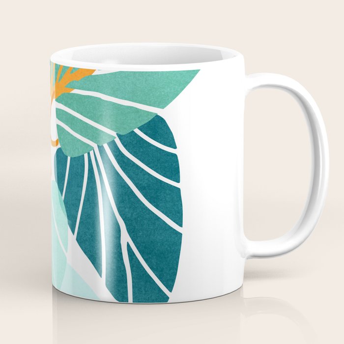 Tropical Symmetry Retro Botanic Coffee Mug Gallery Image 1