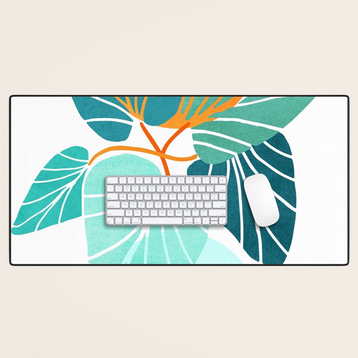 Tropical Symmetry Retro Botanic Desk Mat Gallery Image 1