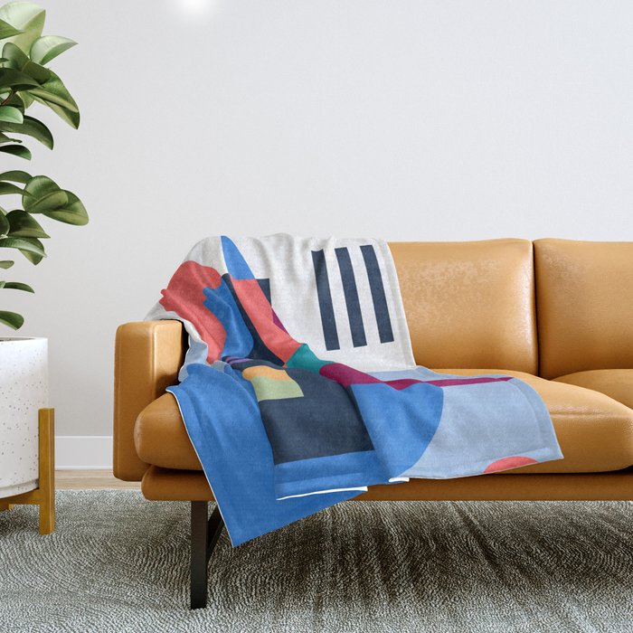 Blue City Throw Blanket Gallery Image 1