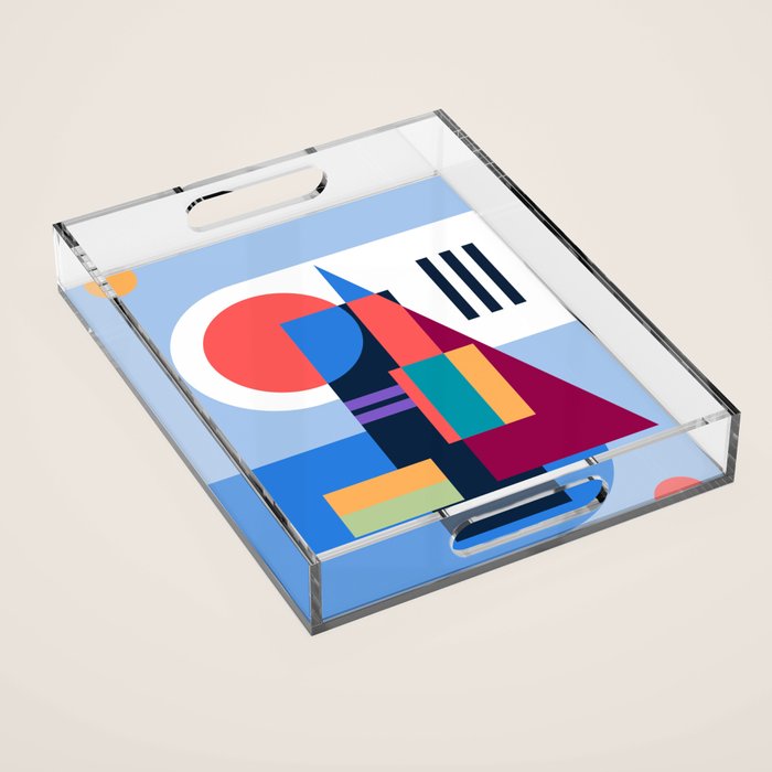Blue City Acrylic Tray Gallery Image 1