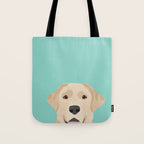 Yellow Lab dog portrait labrador retriever dog art pet friendly Tote Bag Gallery Image 1