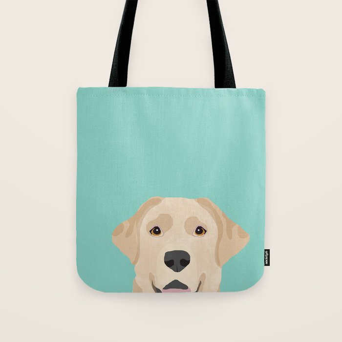 Yellow Lab dog portrait labrador retriever dog art pet friendly Tote Bag Gallery Image 1