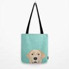Yellow Lab dog portrait labrador retriever dog art pet friendly Tote Bag Gallery Image 2
