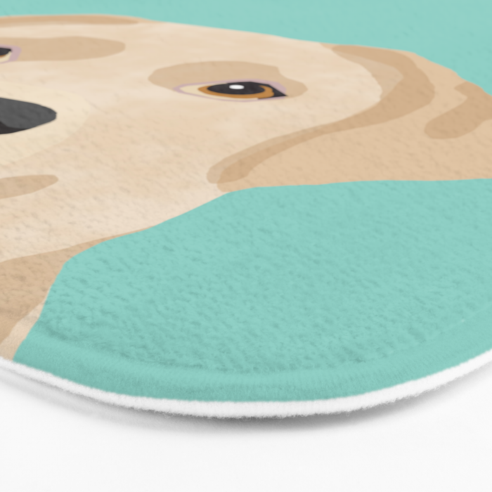 Yellow Lab dog portrait labrador retriever dog art pet friendly Bath Mat Gallery Image 3
