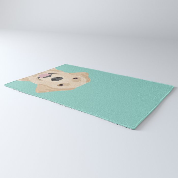 Yellow Lab dog portrait labrador retriever dog art pet friendly Rug Gallery Image 3