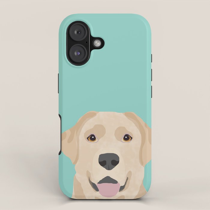 Yellow Lab dog portrait labrador retriever dog art pet friendly iPhone Case Gallery Image 1