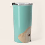 Yellow Lab dog portrait labrador retriever dog art pet friendly Travel Mug Gallery Image 3