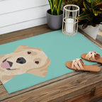 Yellow Lab dog portrait labrador retriever dog art pet friendly Outdoor Rug Gallery Image 2