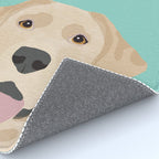 Yellow Lab dog portrait labrador retriever dog art pet friendly Rug Gallery Image 4