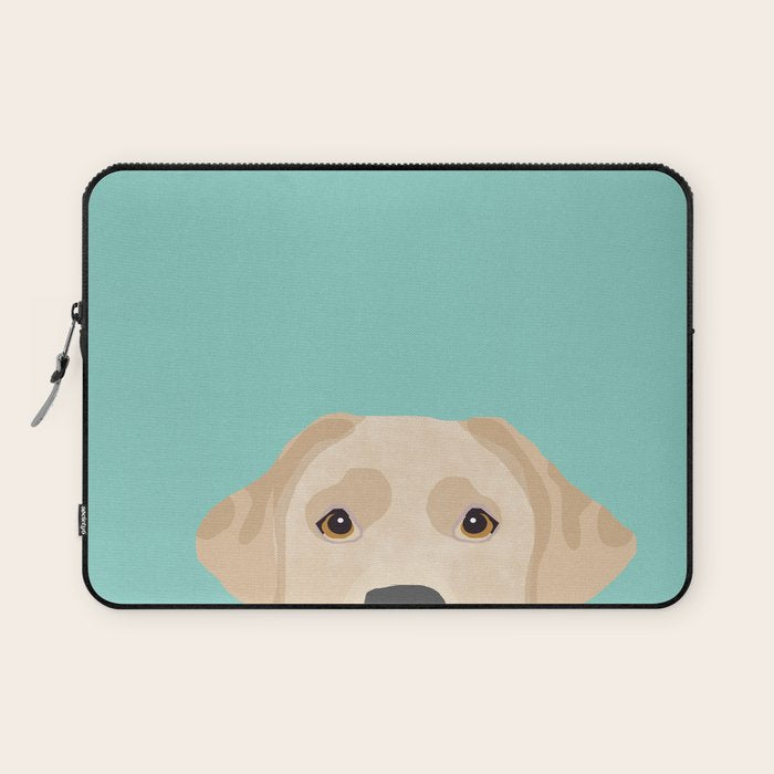 Yellow Lab dog portrait labrador retriever dog art pet friendly Laptop Sleeve Gallery Image 1