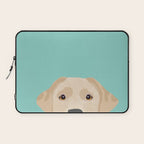 Yellow Lab dog portrait labrador retriever dog art pet friendly Laptop Sleeve Gallery Image 1