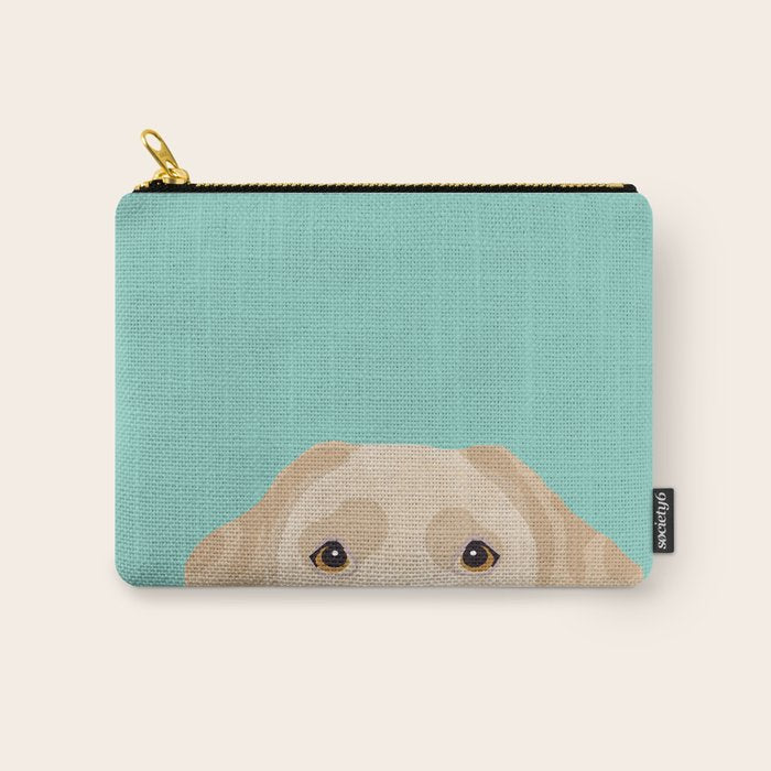 Yellow Lab dog portrait labrador retriever dog art pet friendly Carry All Pouch Gallery Image 1