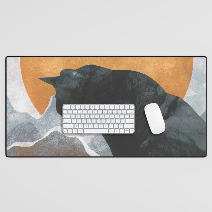 Black Cat Desk Mat Gallery Image 1