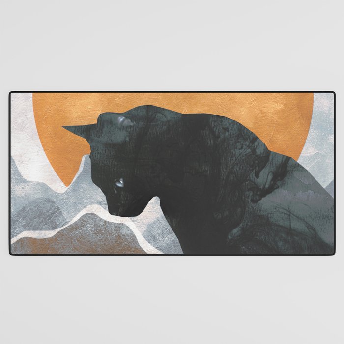 Black Cat Desk Mat Gallery Image 3