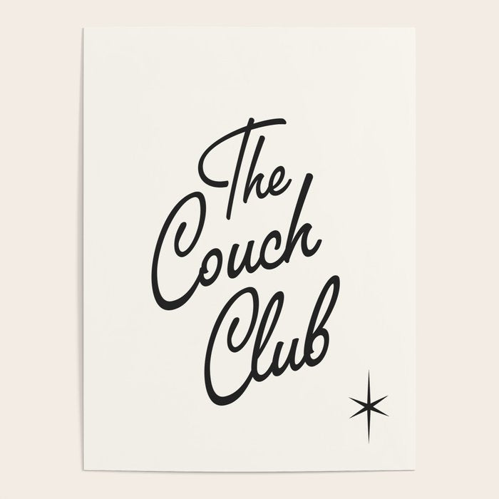 The couch club Poster