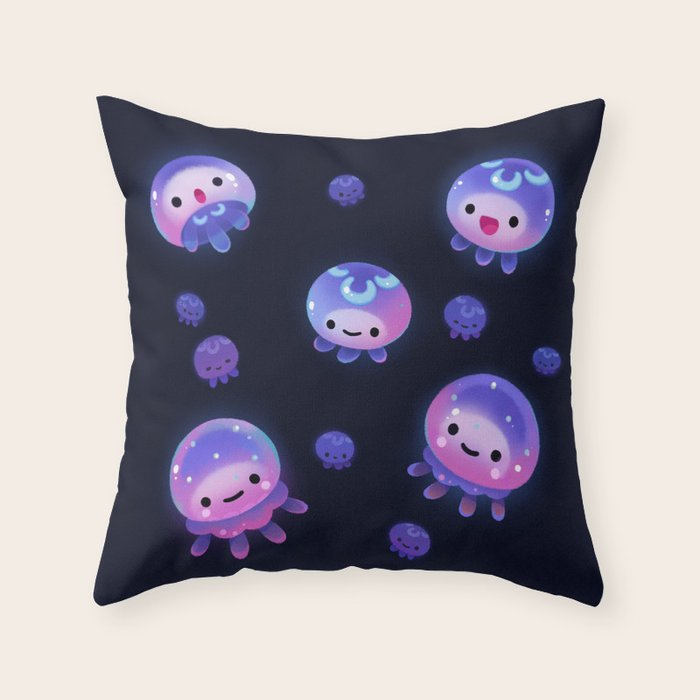 Baby jellyfish Throw Pillow Gallery Image 1