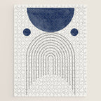 Mid Century Modern Arch & Moon Jigsaw Puzzle Gallery Image 1