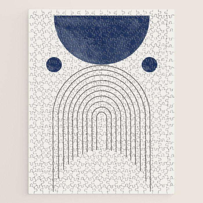 Mid Century Modern Arch & Moon Jigsaw Puzzle Gallery Image 1