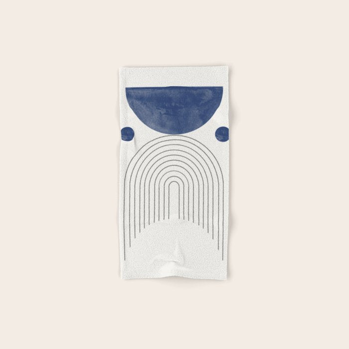 Mid Century Modern Arch & Moon Bath Towel Gallery Image 1