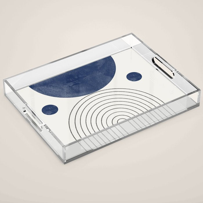 Mid Century Modern Arch & Moon Acrylic Tray Gallery Image 1