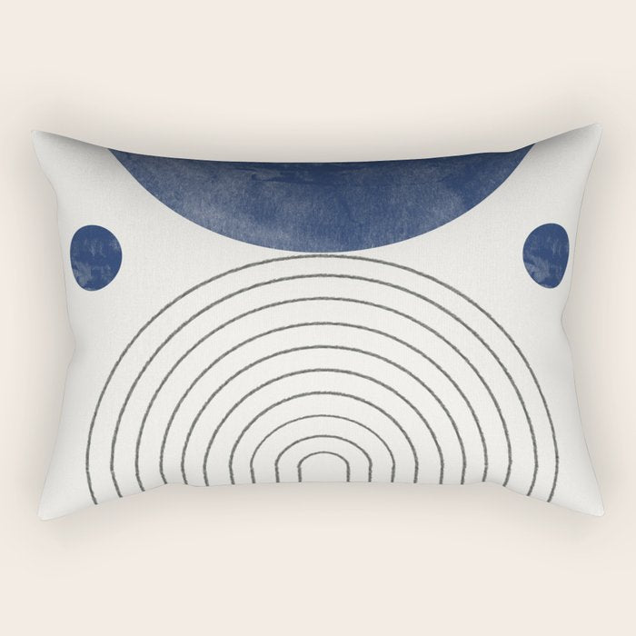 Mid Century Modern Arch & Moon Rectangular Pillow Gallery Image 1