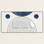 Mid Century Modern Arch & Moon Desk Mat Gallery Image 1