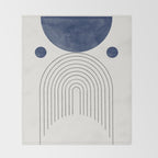 Mid Century Modern Arch & Moon Throw Blanket Gallery Image 2