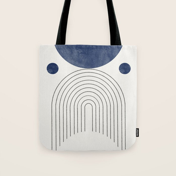 Mid Century Modern Arch & Moon Tote Bag Gallery Image 1