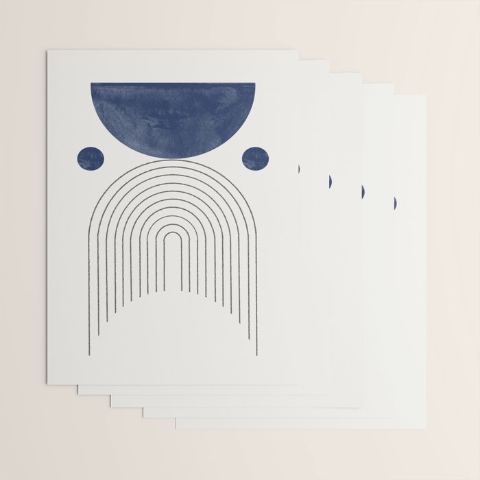 Mid Century Modern Arch & Moon Wrapping Paper Gallery Image 3