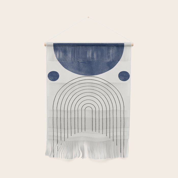 Mid Century Modern Arch & Moon Wall Hanging Gallery Image 1