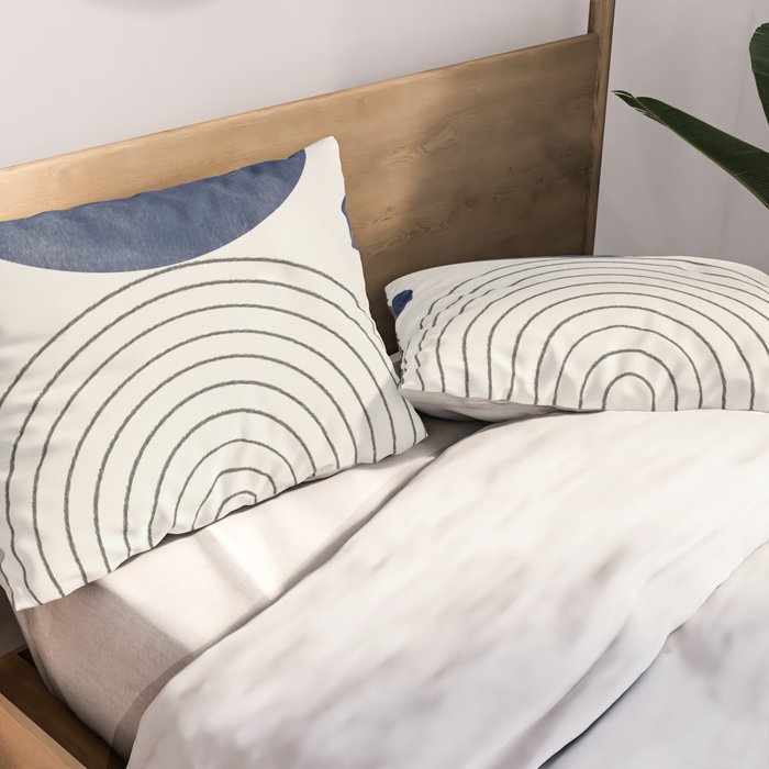 Mid Century Modern Arch & Moon Pillow Sham Gallery Image 2
