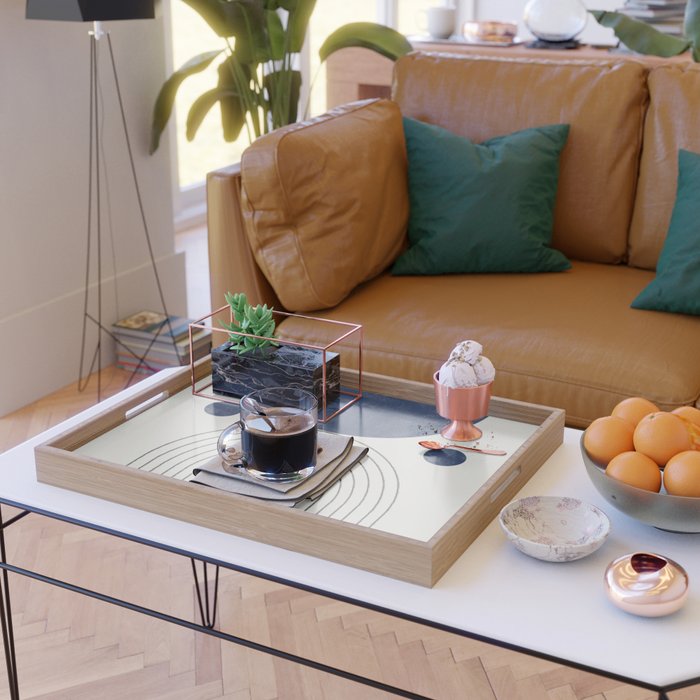 Mid Century Modern Arch & Moon Serving Tray Gallery Image 2