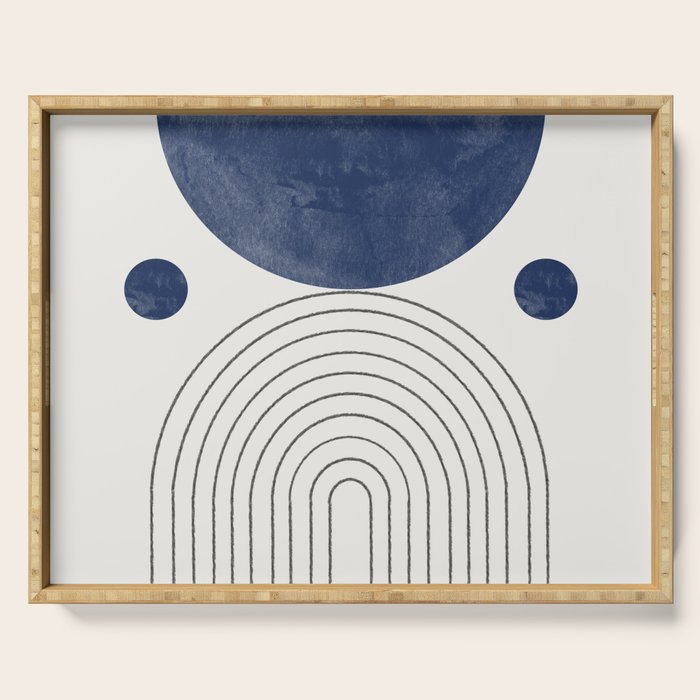 Mid Century Modern Arch & Moon Serving Tray Gallery Image 1