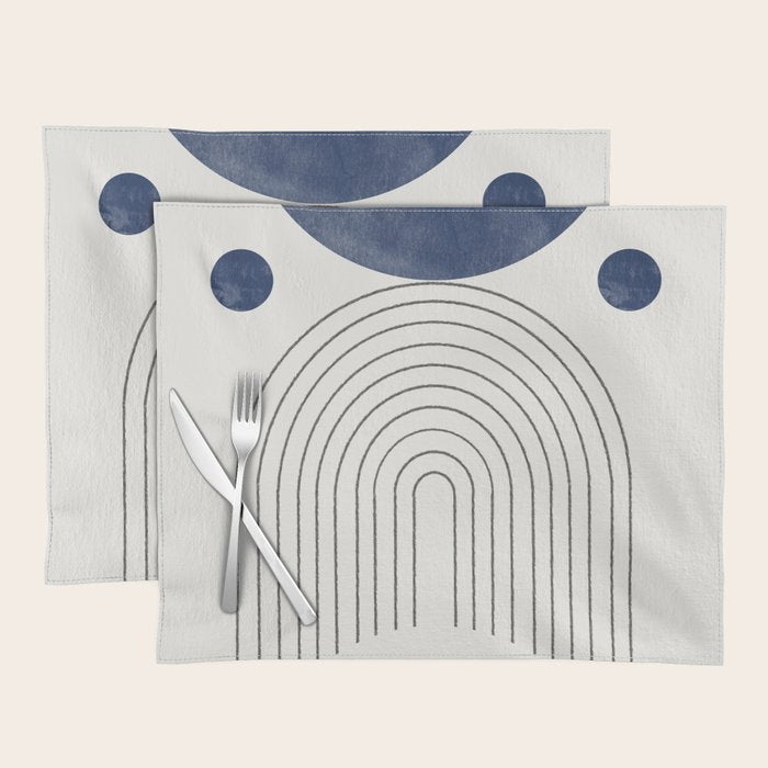 Mid Century Modern Arch & Moon Placemat Gallery Image 1