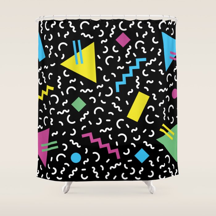 Memphis pattern 66 - 80s / 90s Retro Shower Curtain Gallery Image 1