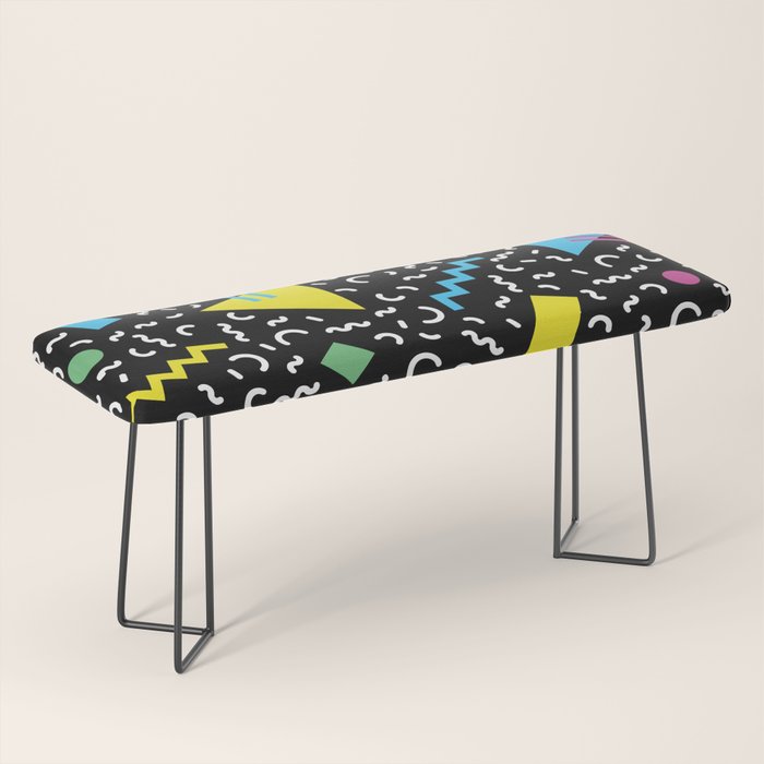 Memphis pattern 66 - 80s / 90s Retro Bench Gallery Image 1