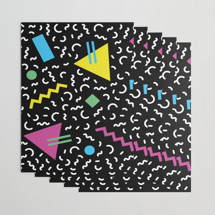 Memphis pattern 66 - 80s / 90s Retro Wrapping Paper Gallery Image 3