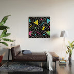 Memphis pattern 66 - 80s / 90s Retro Wood Wall Art Gallery Image 2