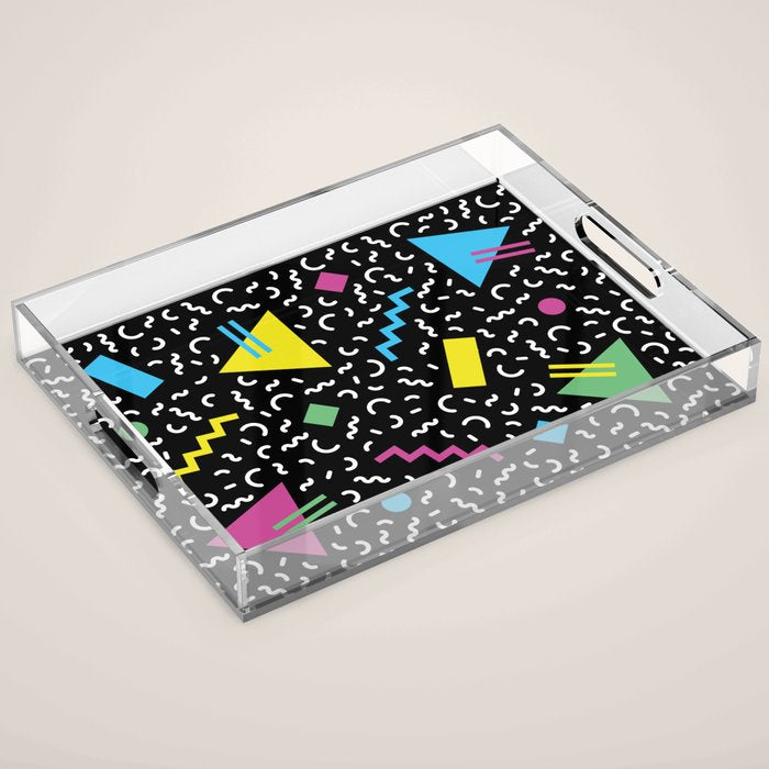 Memphis pattern 66 - 80s / 90s Retro Acrylic Tray Gallery Image 1