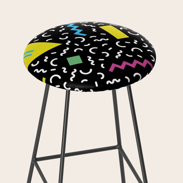 Memphis pattern 66 - 80s / 90s Retro Stool Gallery Image 2