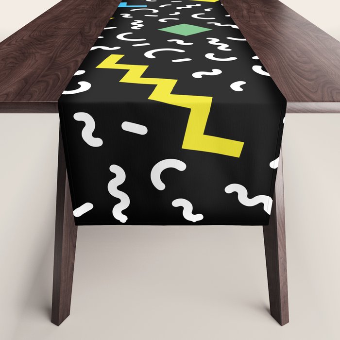 Memphis pattern 66 - 80s / 90s Retro Table Runner Gallery Image 1