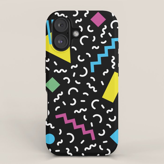Memphis pattern 66 - 80s / 90s Retro iPhone Case Gallery Image 1