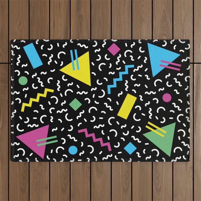 Memphis pattern 66 - 80s / 90s Retro Outdoor Rug Gallery Image 1