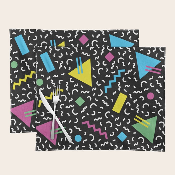 Memphis pattern 66 - 80s / 90s Retro Placemat Gallery Image 1