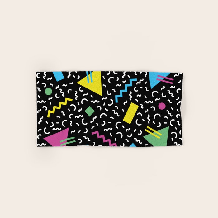 Memphis pattern 66 - 80s / 90s Retro Bath Towel Gallery Image 1