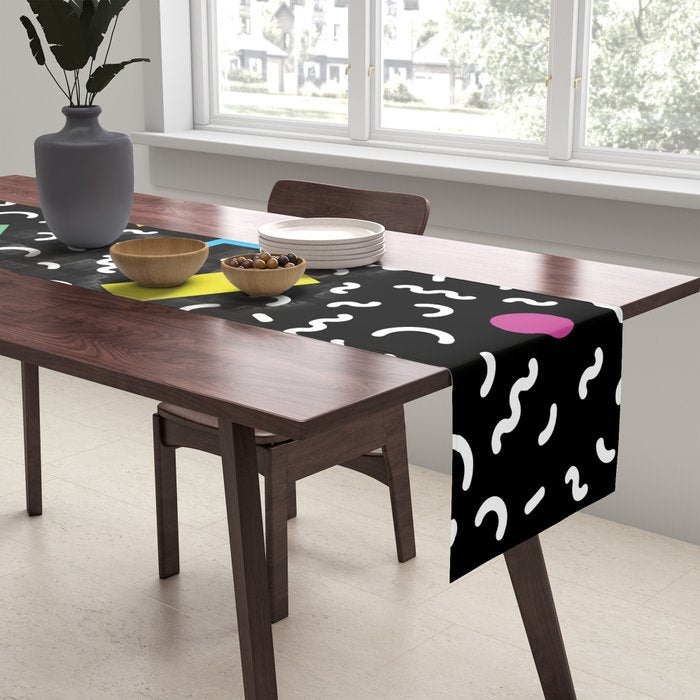 Memphis pattern 66 - 80s / 90s Retro Table Runner Gallery Image 2