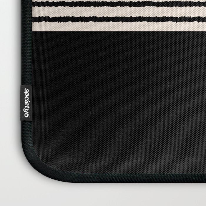 Texture - Black Stripes Blocks Laptop Sleeve Gallery Image 3