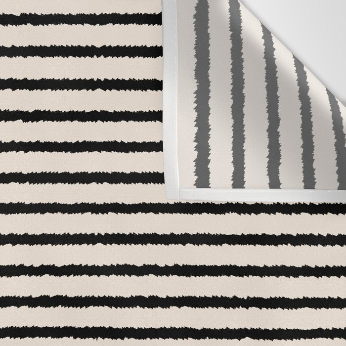 Texture - Black Stripes Blocks Wall Tapestry Gallery Image 3