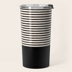 Texture - Black Stripes Blocks Travel Mug Gallery Image 2
